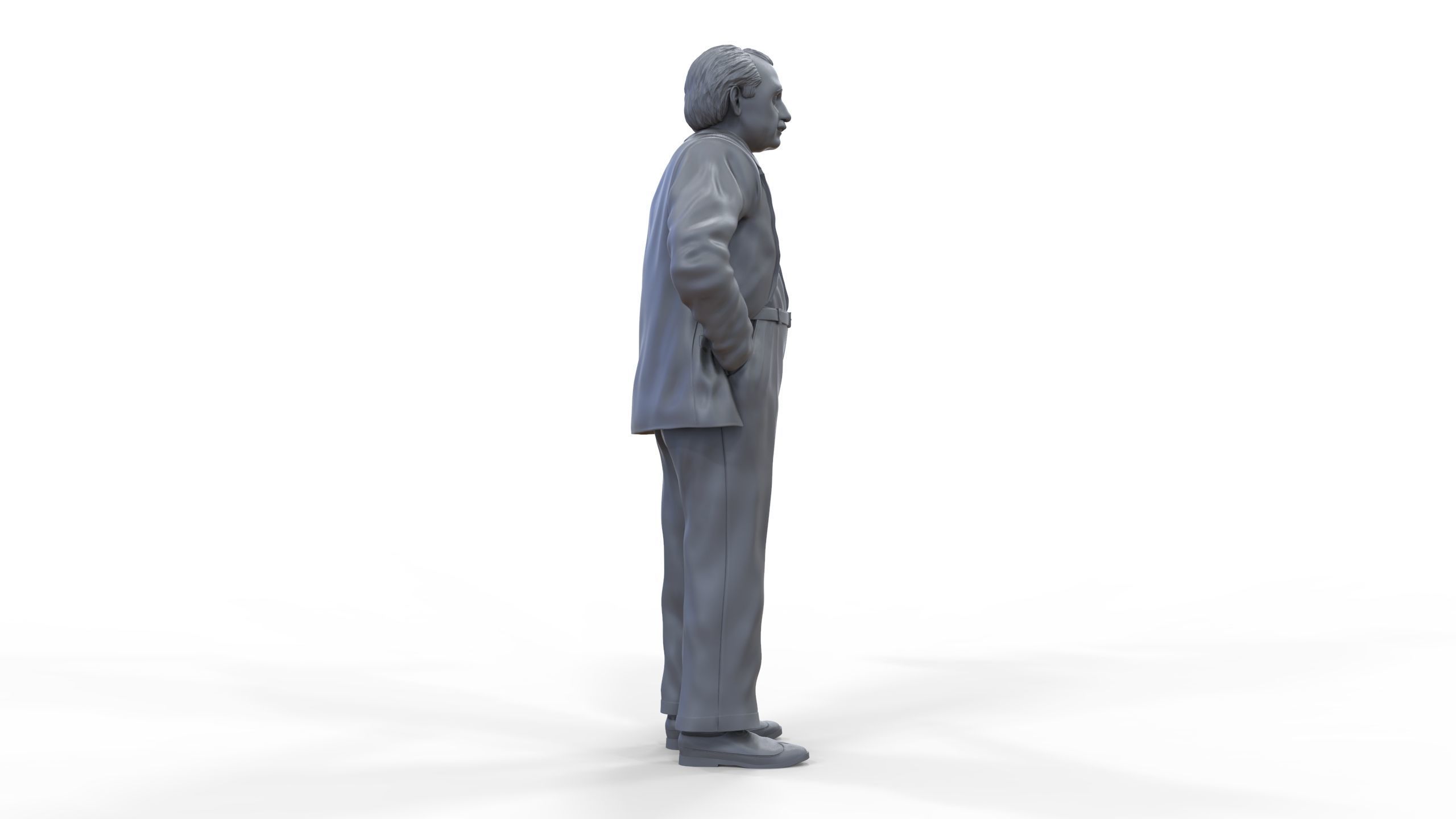 Ferdinand Porsche leaning on the car 3D print model_36