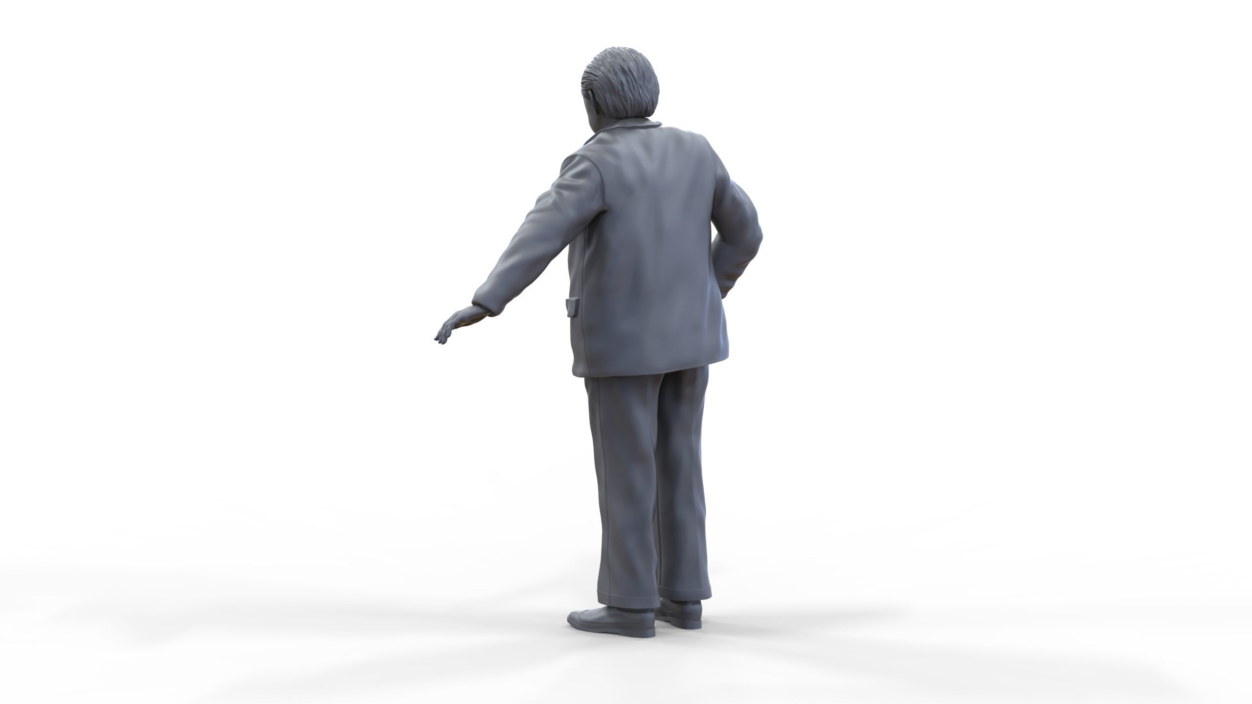 Ferdinand Porsche leaning on the car 3D print model_32