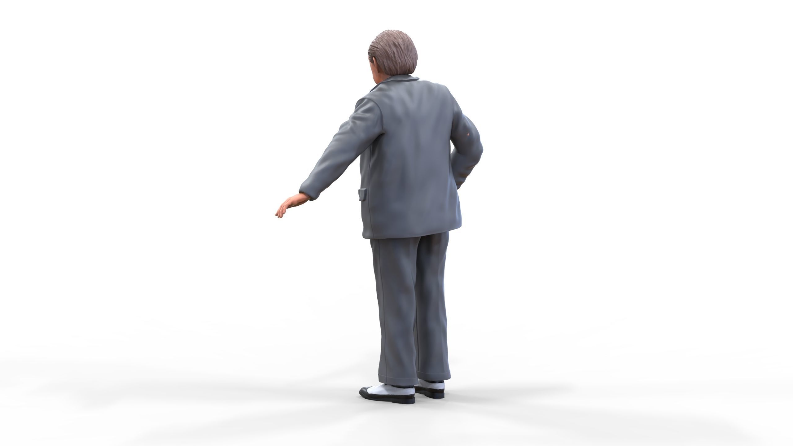 Ferdinand Porsche leaning on the car 3D print model_13