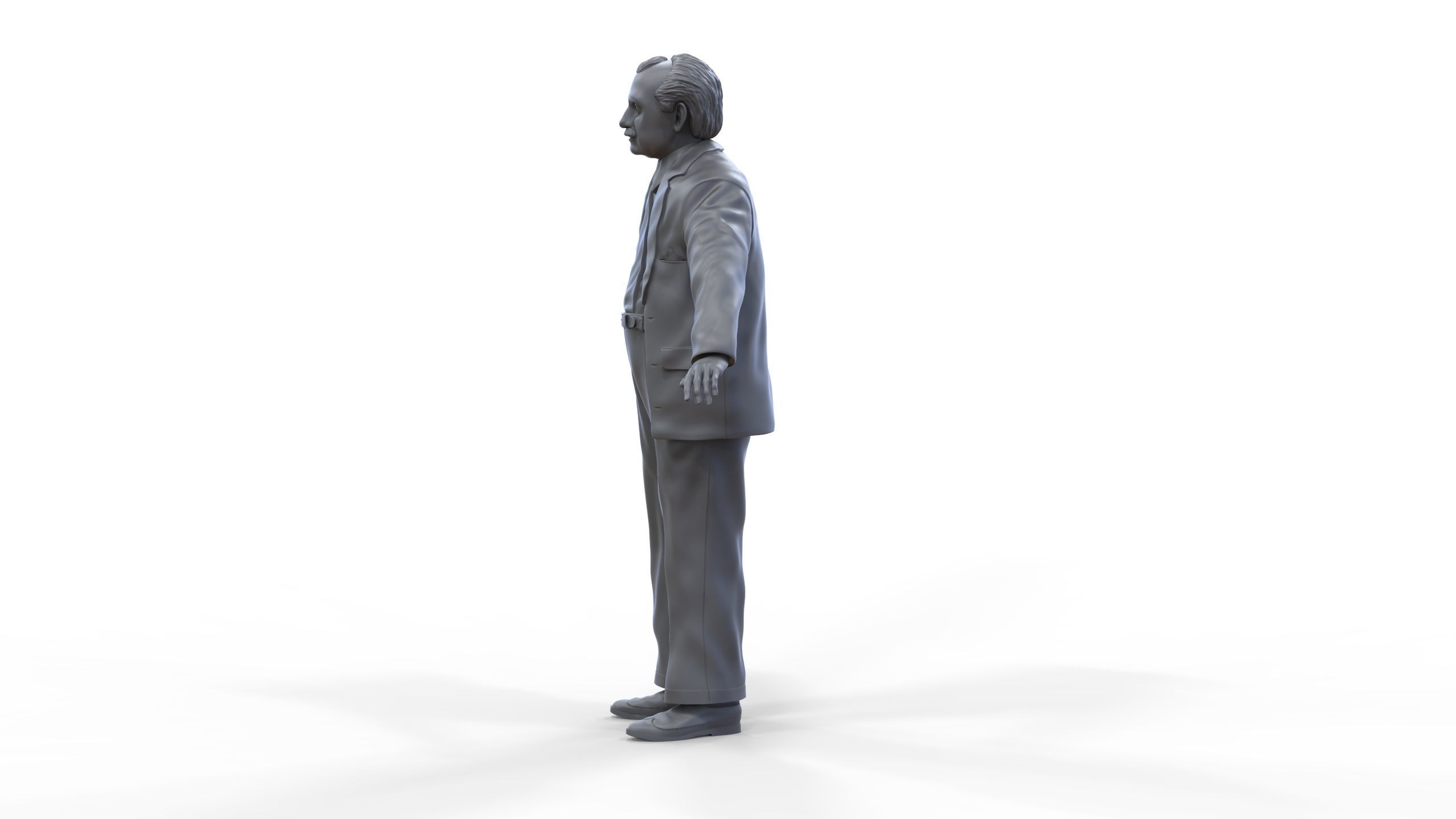 Ferdinand Porsche leaning on the car 3D print model_30