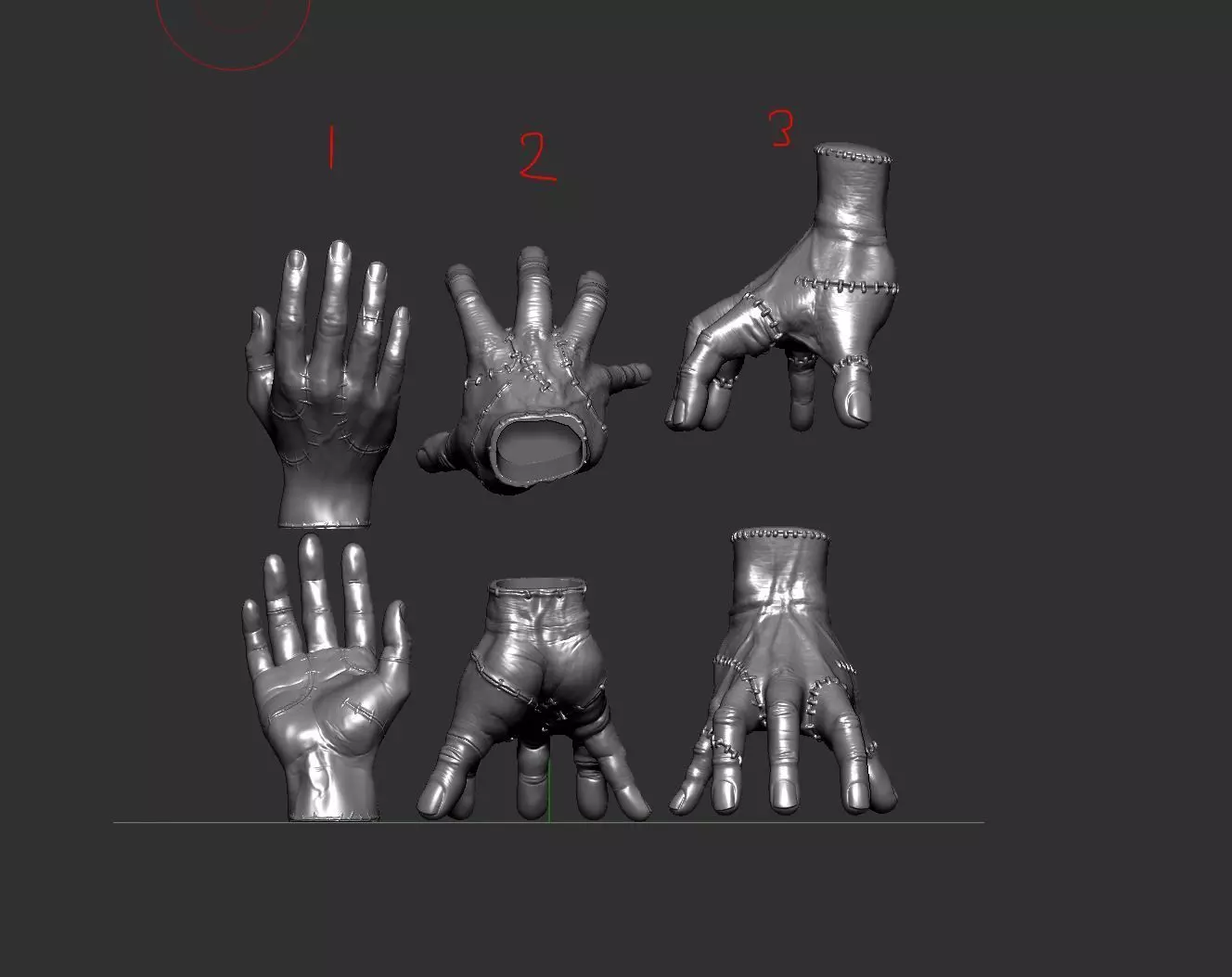 Wednesday hand with pen holder 3D print model