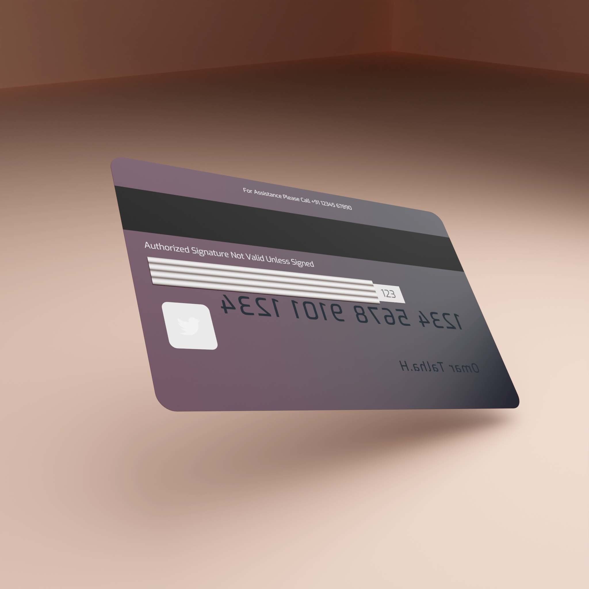Credit card 3d ATM Card Bank finance card 3d  download Free 3D model_3