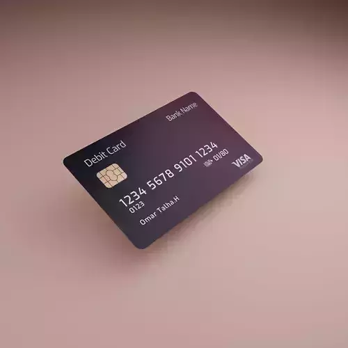 Credit card 3d ATM Card Bank finance card 3d  download 3D model