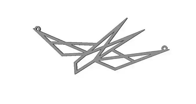BIRD NECKLACE POLYGONAL to 3D print or laser cut