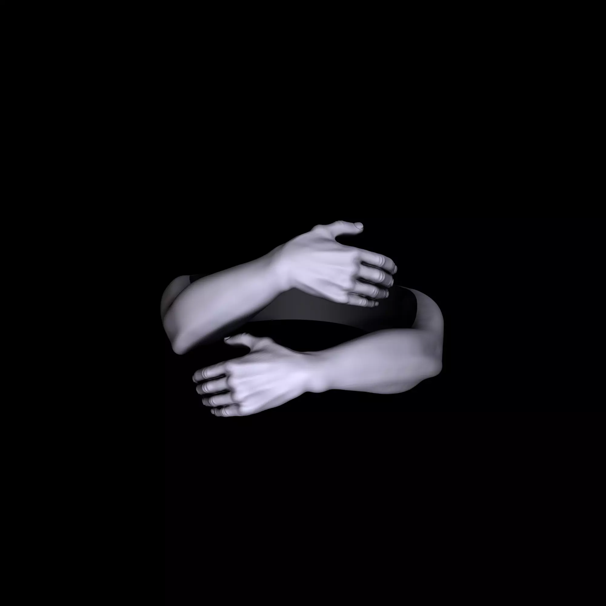 Hug Ring  3D print model_0