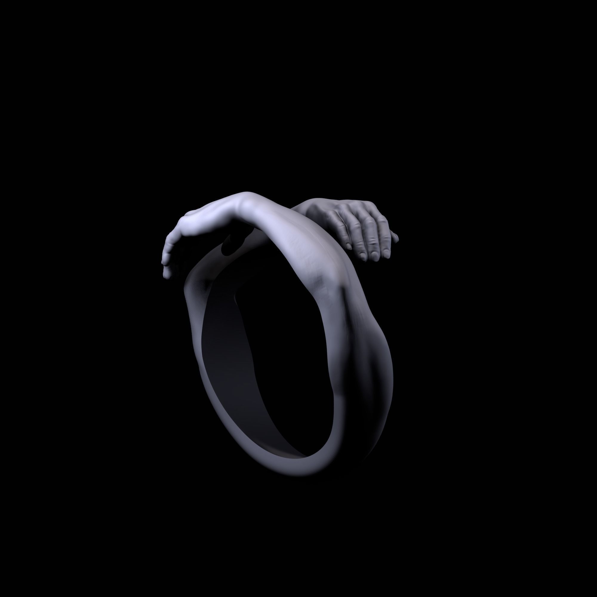 Hug Ring  3D print model_5