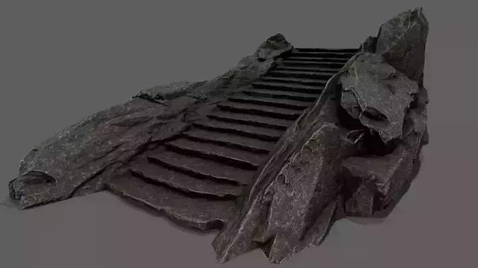 Stairs set of made out of rocks