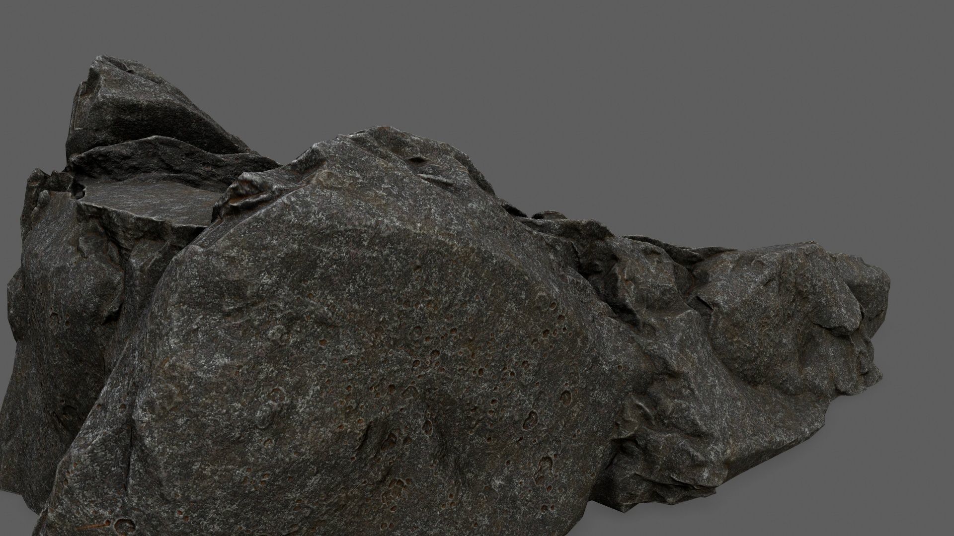 Stairs set of made out of rocks Low-poly 3D model_12