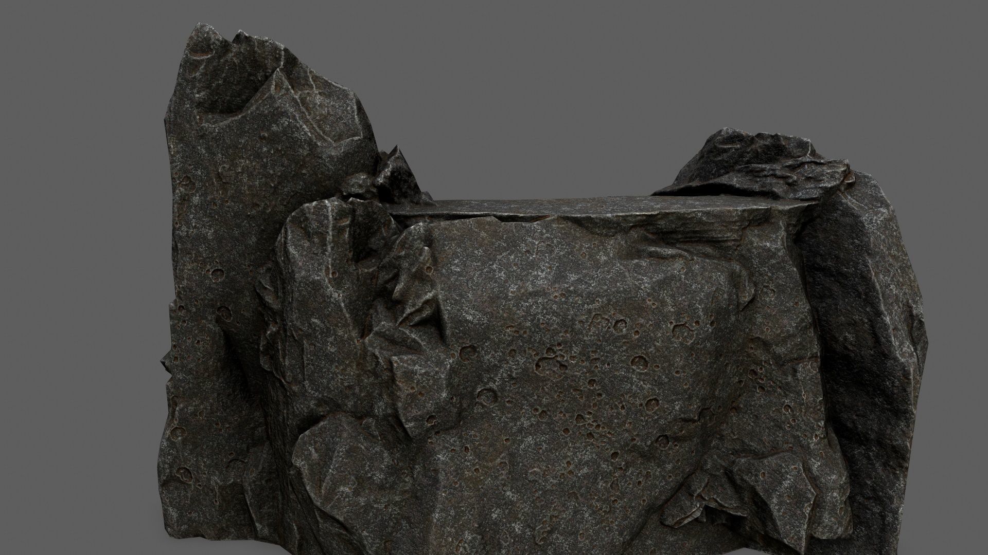 Stairs set of made out of rocks Low-poly 3D model_11