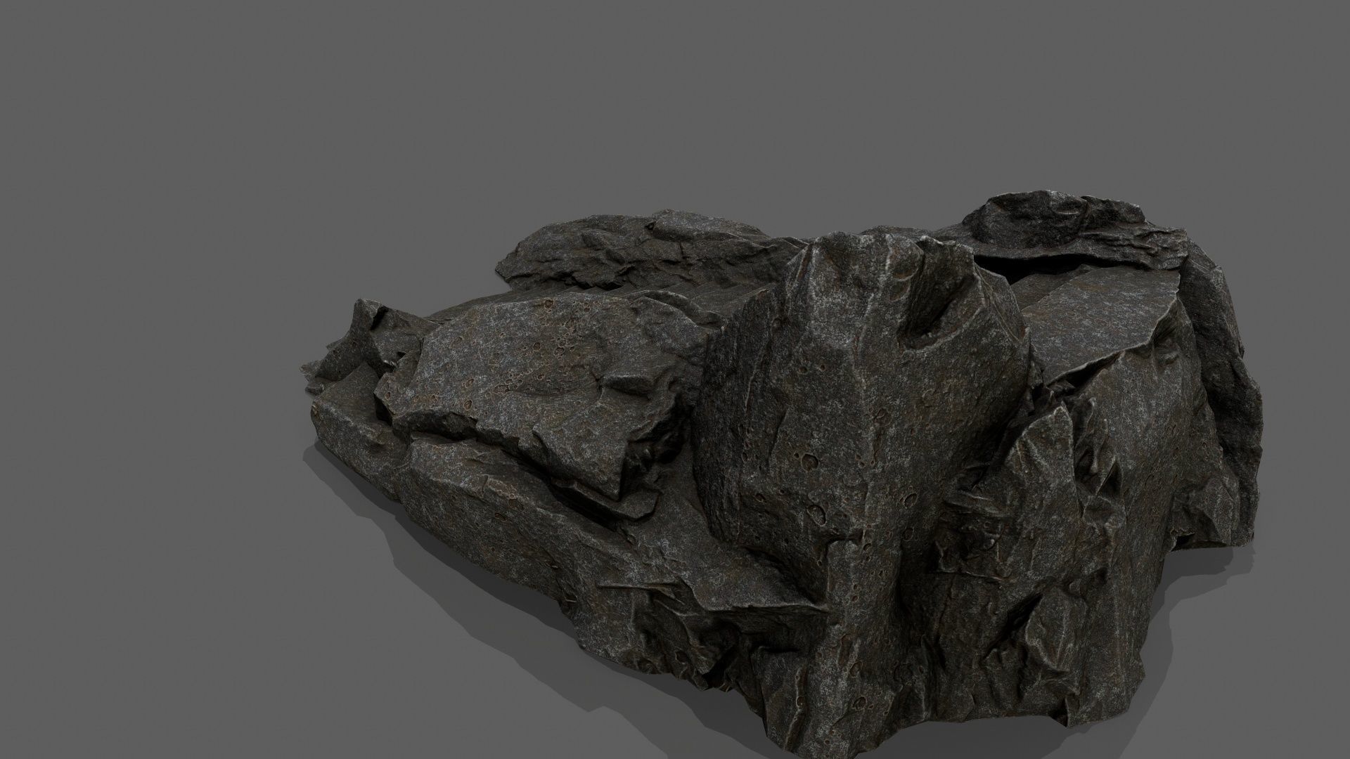 Stairs set of made out of rocks Low-poly 3D model_3