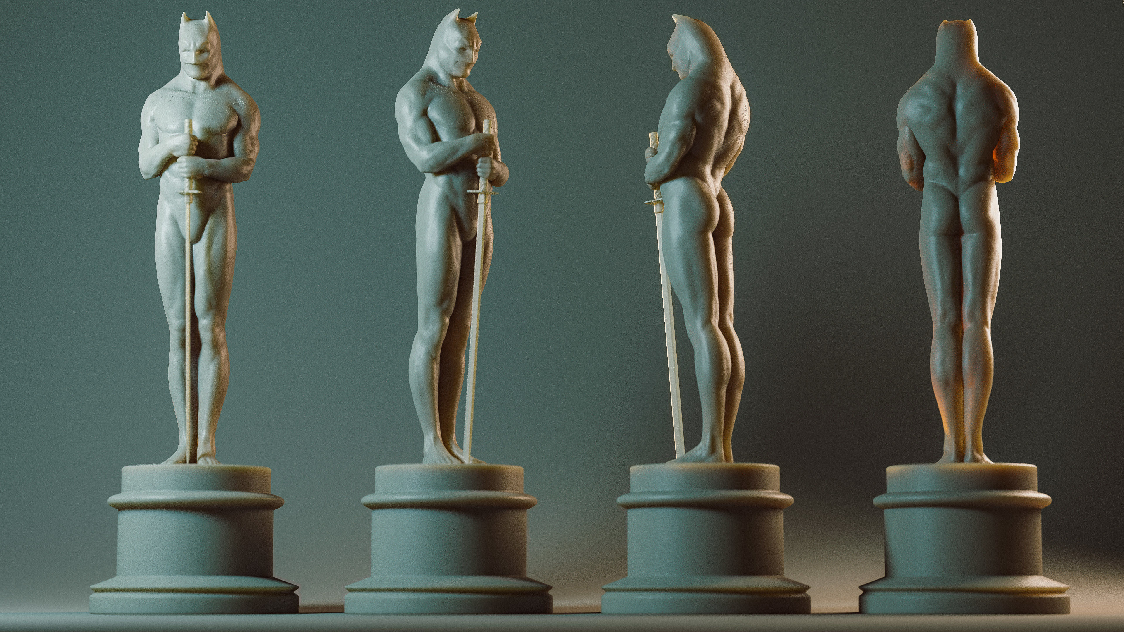 BetScar batman statues 3D print model_1