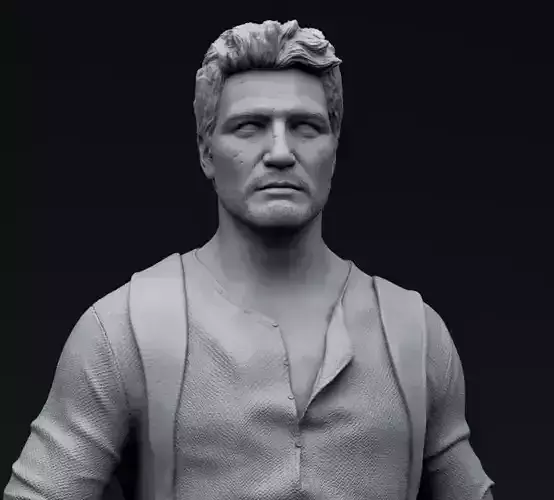 Uncharted 4 Nathan Drake Statue  3D print model