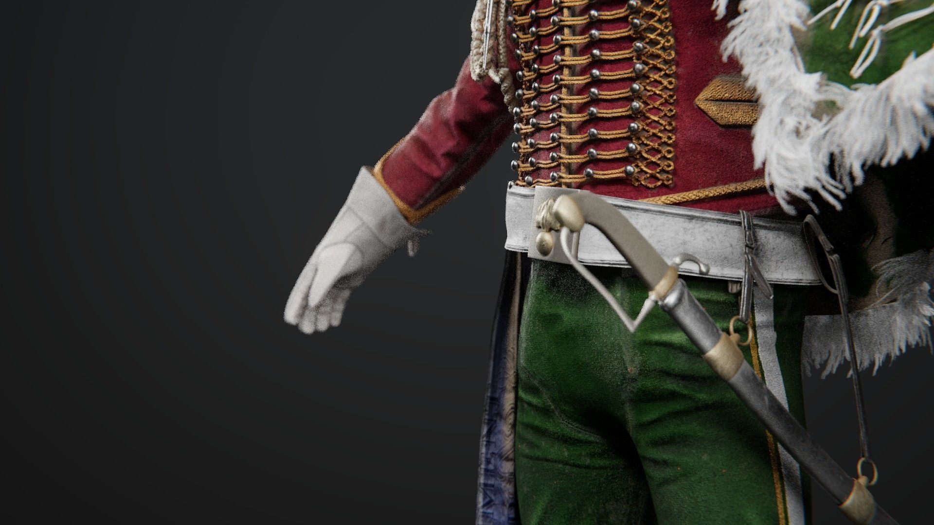 Soldier Napoleon High Rank Officer 3D model_10