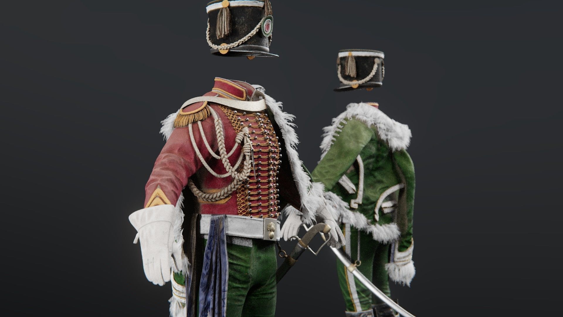 Soldier Napoleon High Rank Officer 3D model_3
