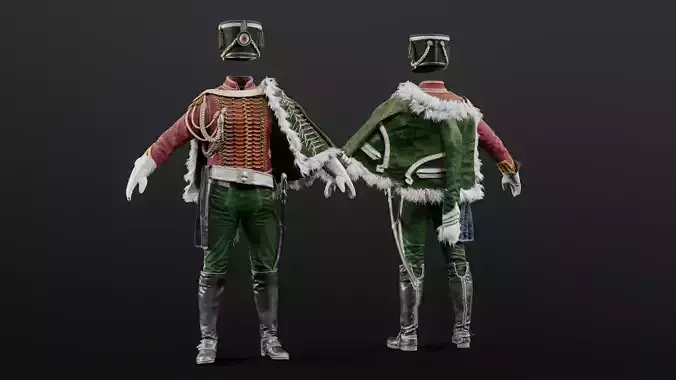 Soldier Napoleon High Rank Officer 3D model