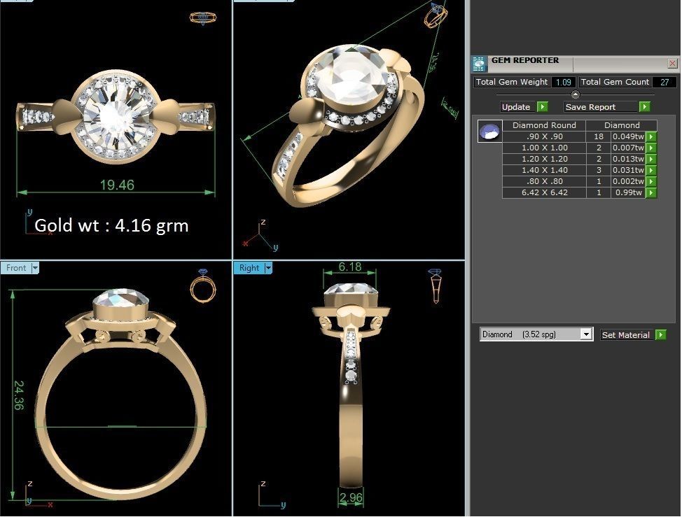 Ring - 2690 3D print model_4