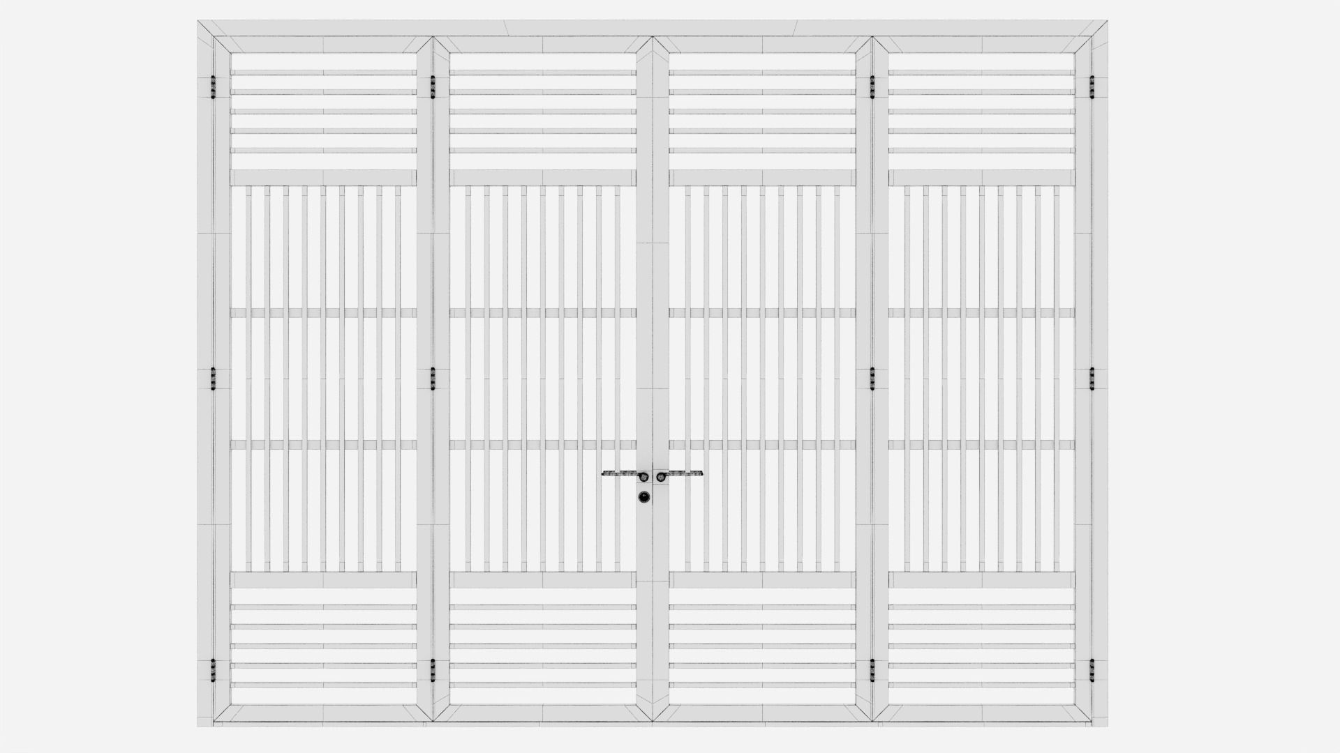Aluminium door 53 3D model_5