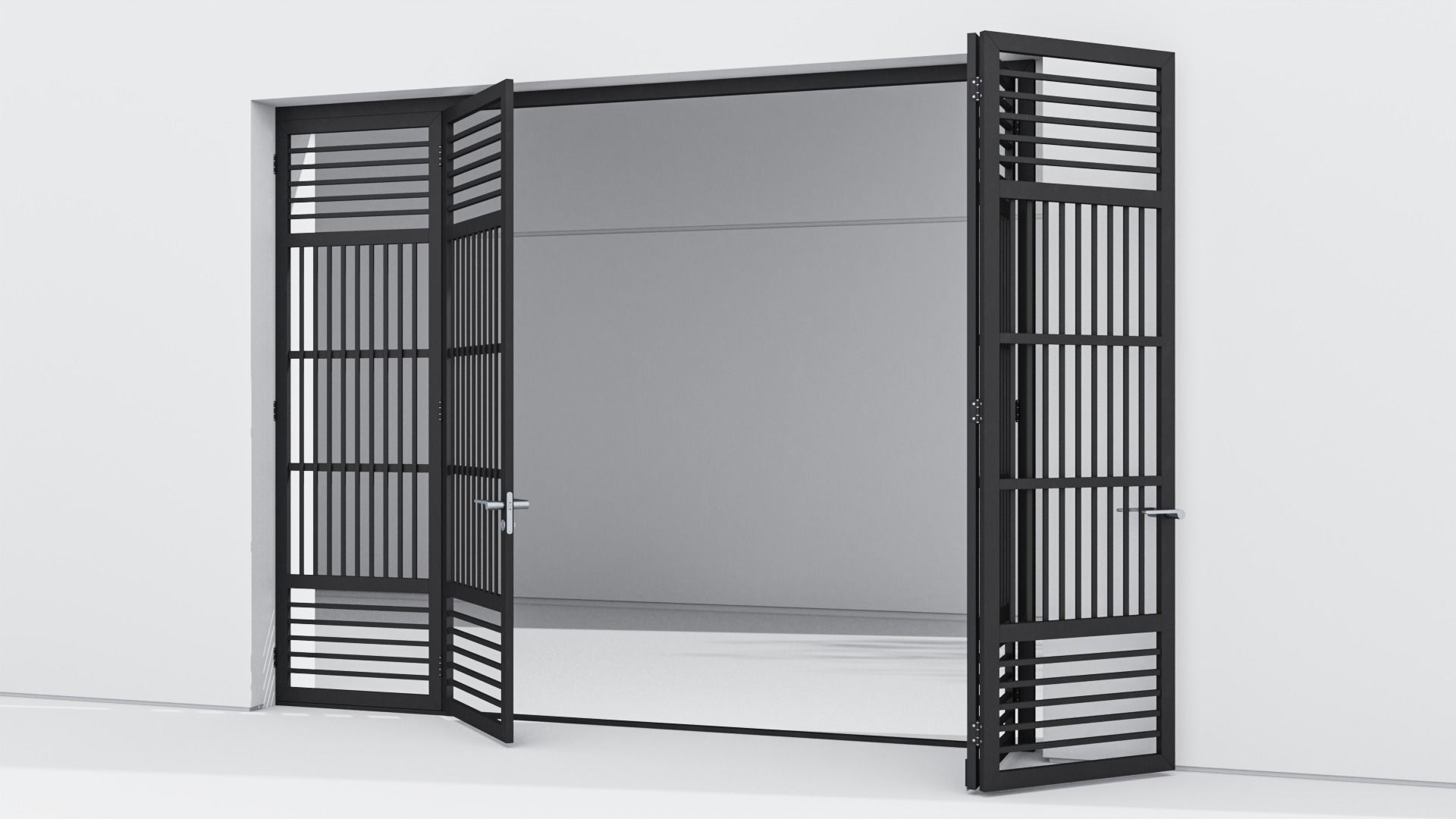 Aluminium door 53 3D model_2