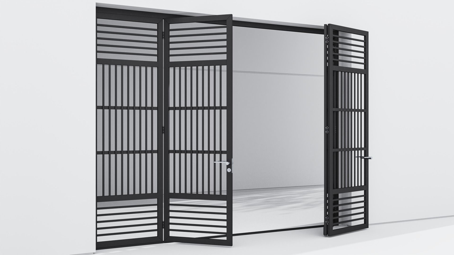 Aluminium door 53 3D model_3