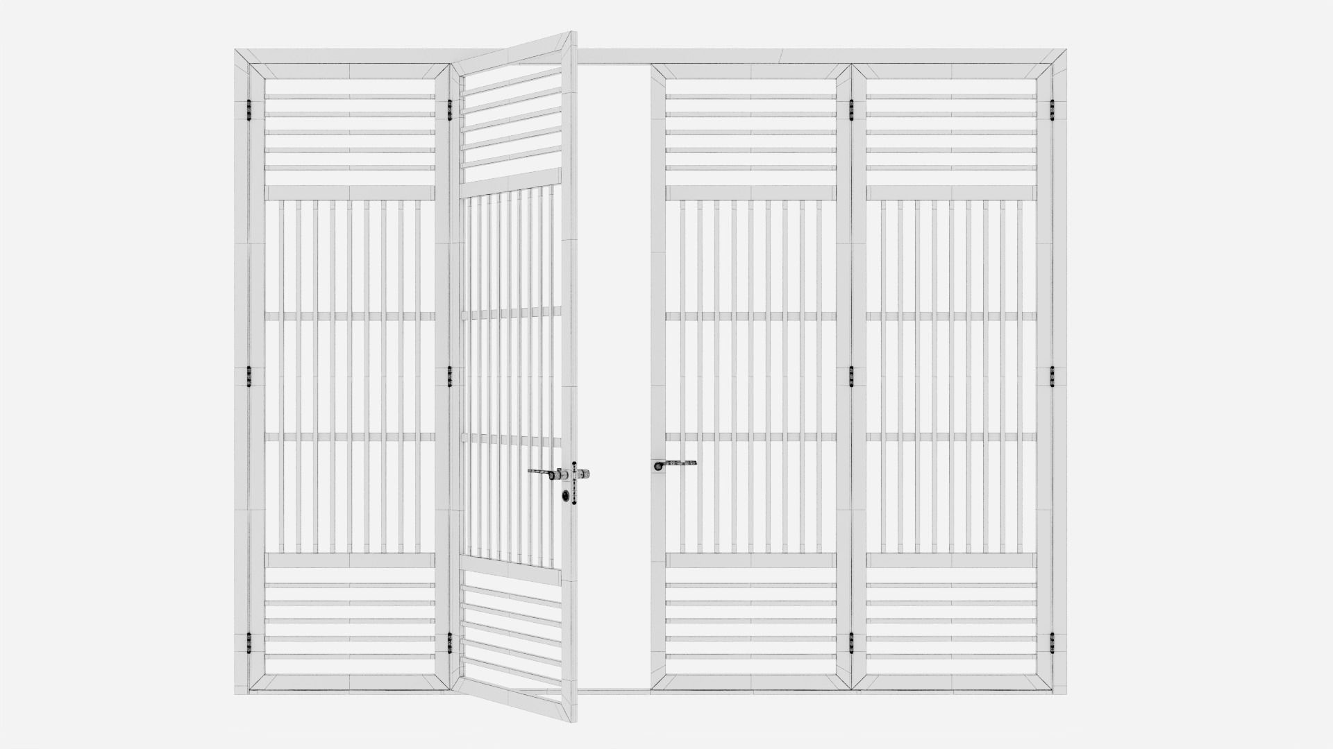 Aluminium door 53 3D model_6