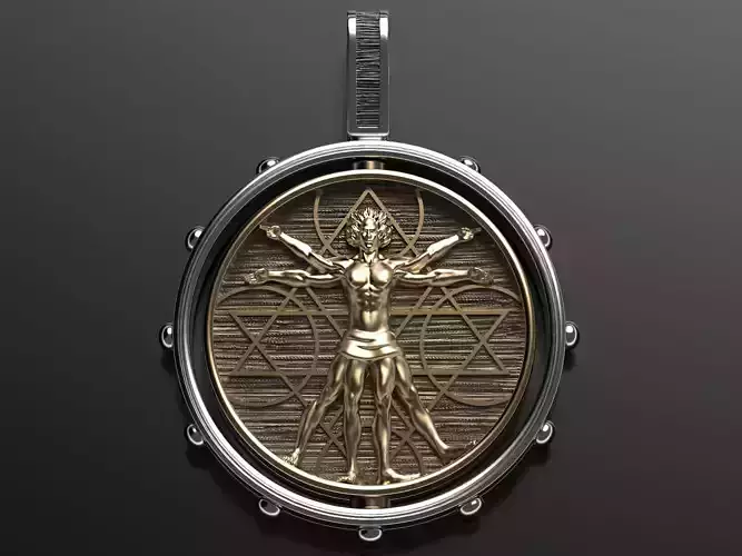 Vitruvian pendant 3D print model