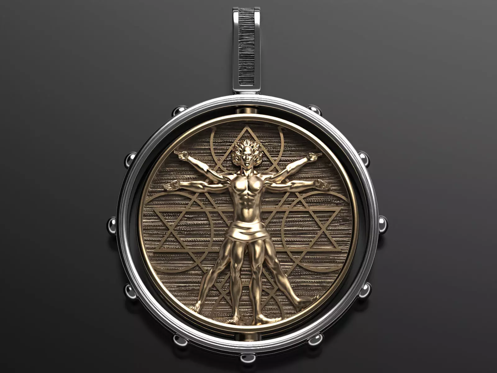 Vitruvian pendant 3D print model