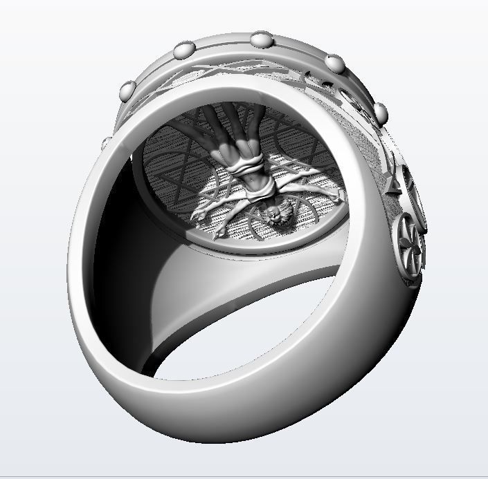 Vitruvian ring 3D print model_25