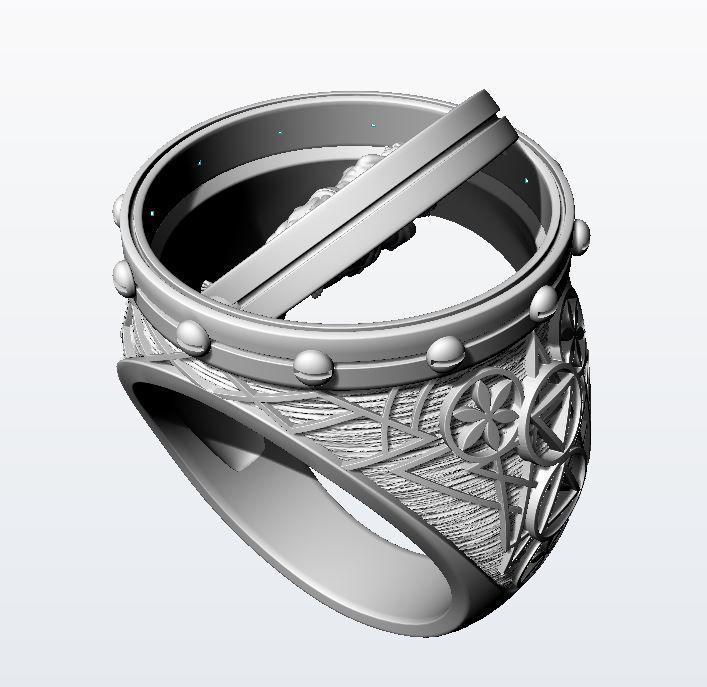 Vitruvian ring 3D print model_21