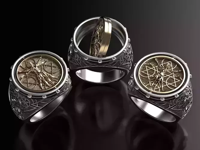 Vitruvian ring 3D print model