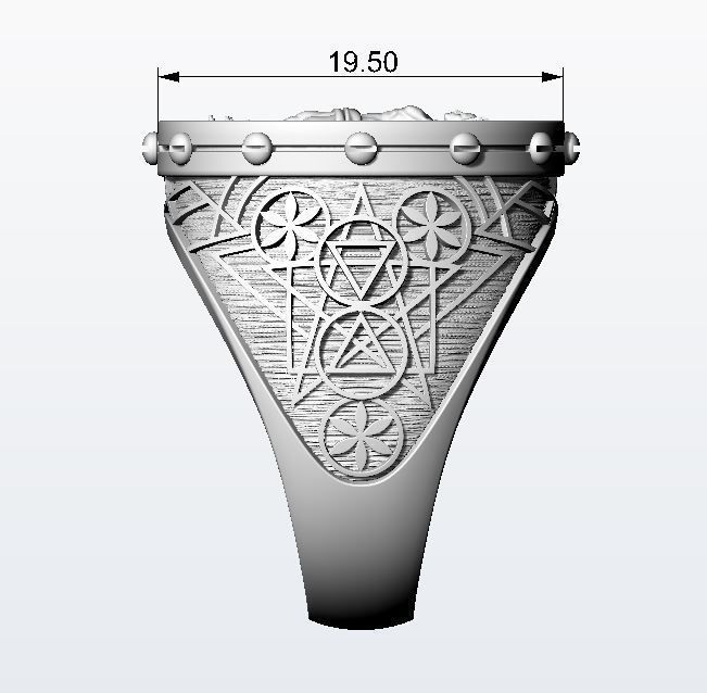 Vitruvian ring 3D print model_18