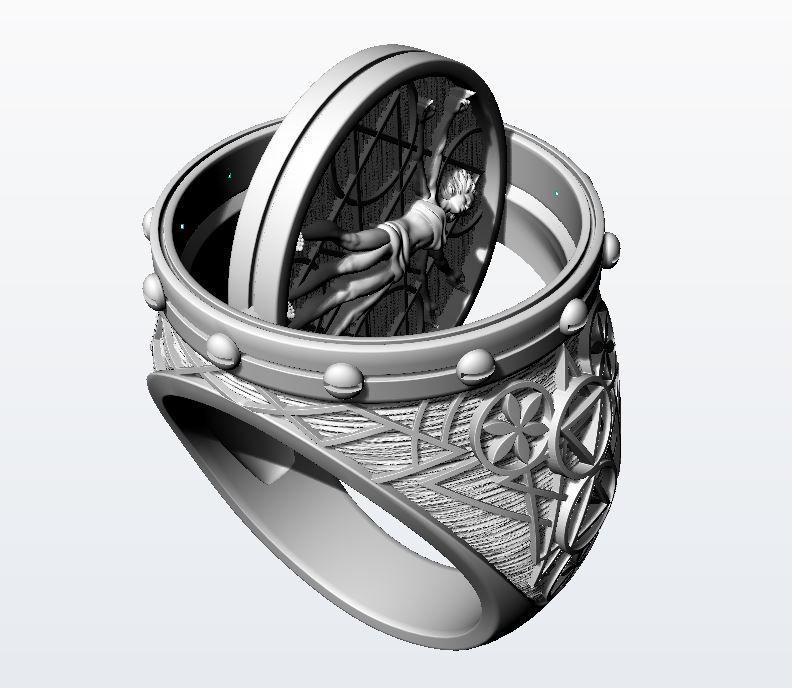 Vitruvian ring 3D print model_22