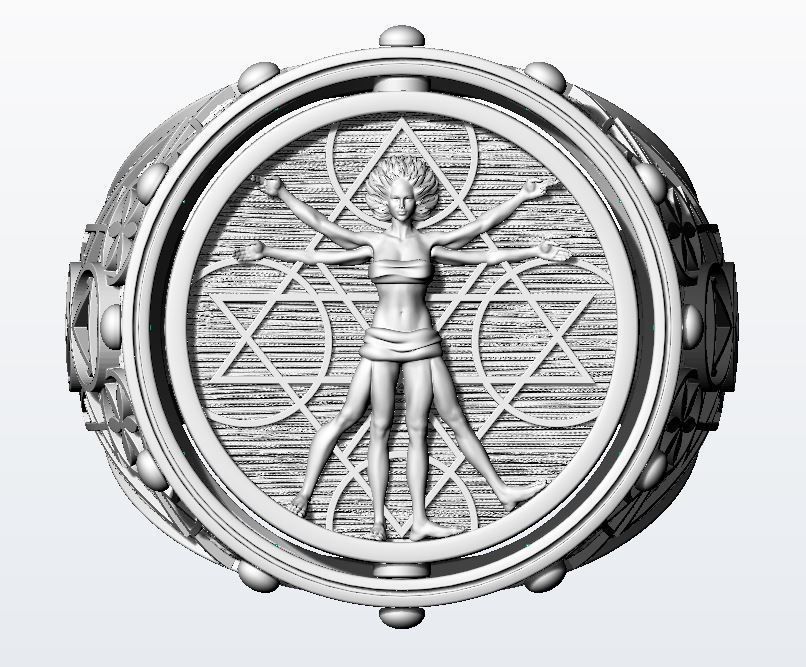 Vitruvian ring 3D print model_17