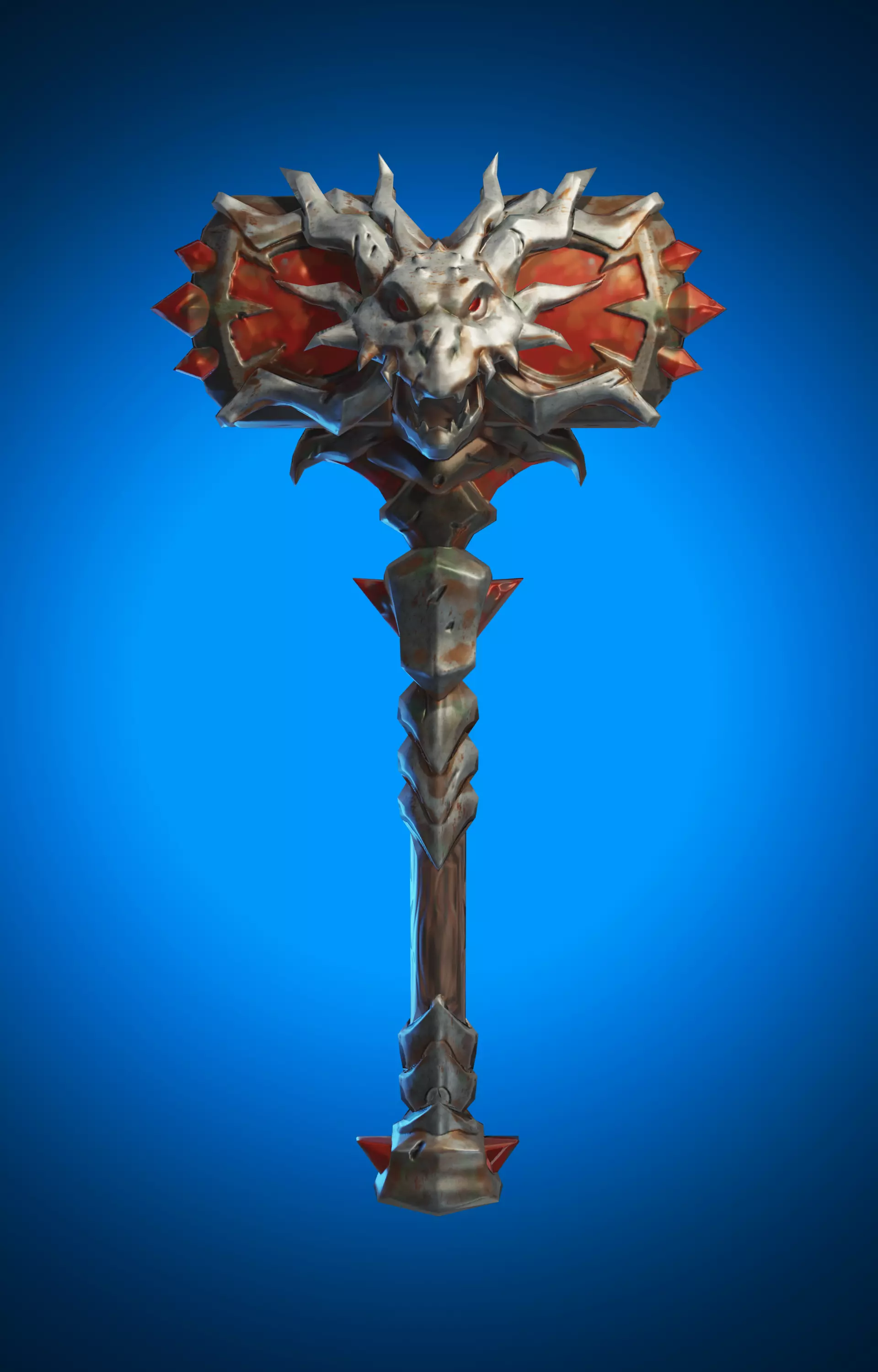 Stylized Hammer Weapon Low Poly Game Ready Low-poly 3D model_0