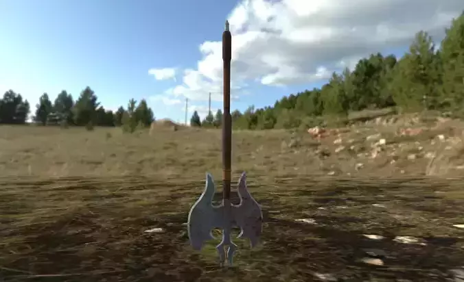 Executioners axe Low-poly 3D model