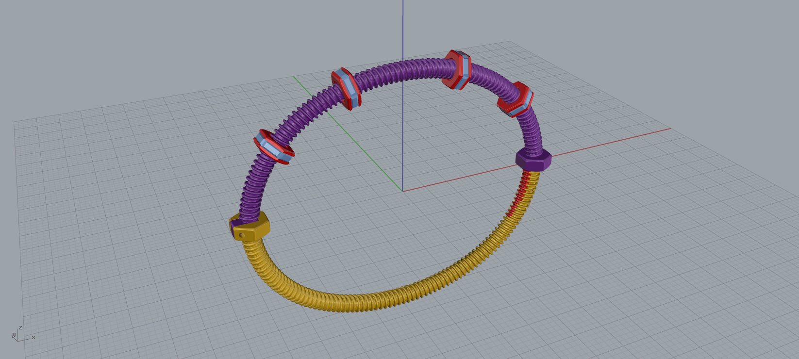 Woman Bracelet  3D print model D39 3D print model 3D print model_16