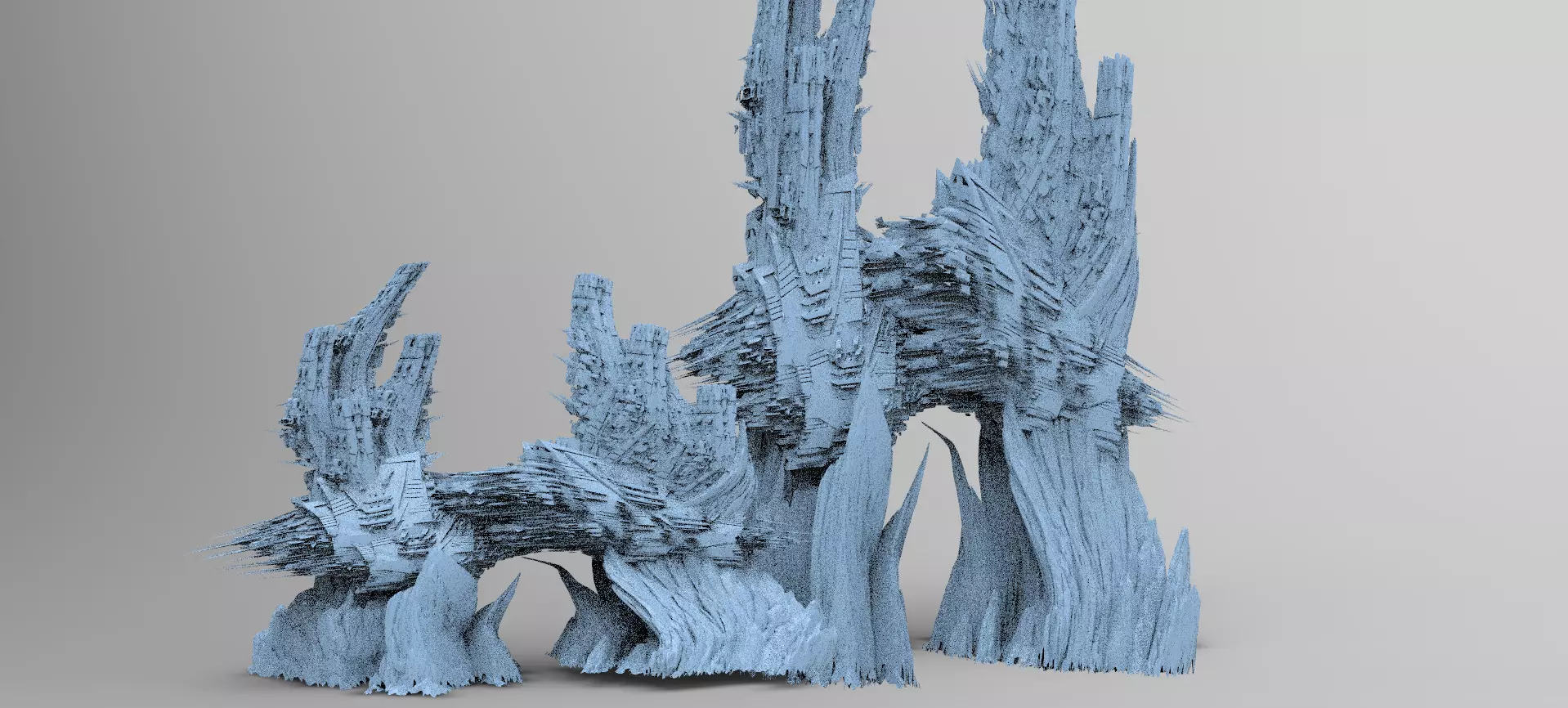 Alien Cliffs rock structure Base 2 cliffs 3D model