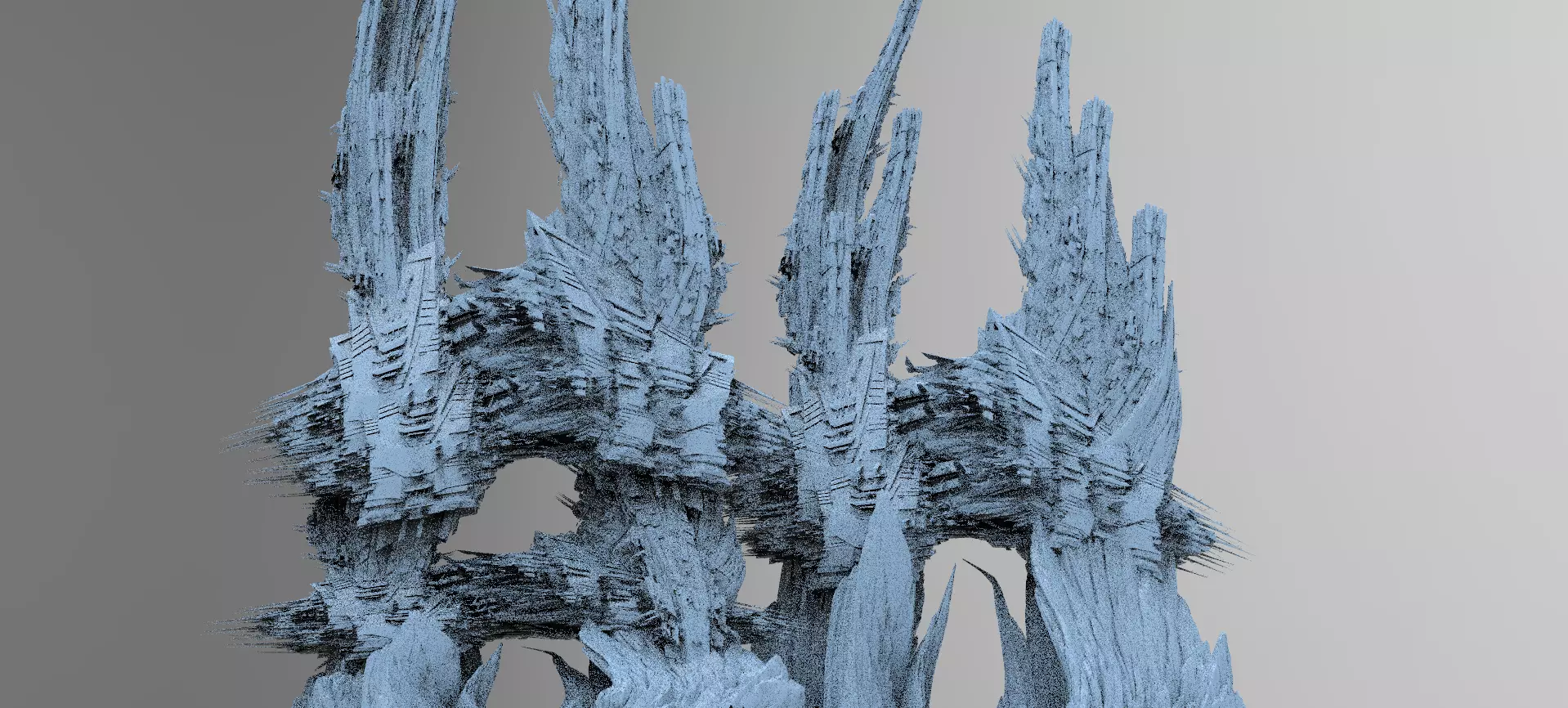 Alien Cliffs rock structure Base 3 designs 3D model_0