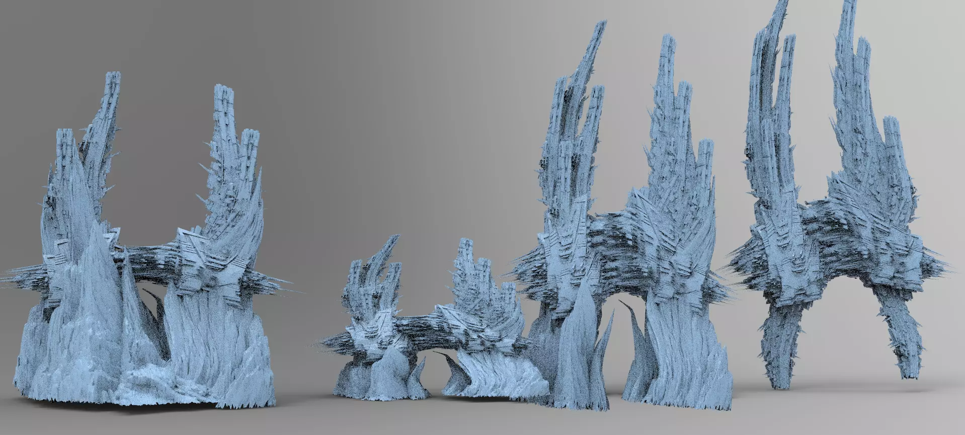 Alien Cliffs rock structure Base 5 models 3D model