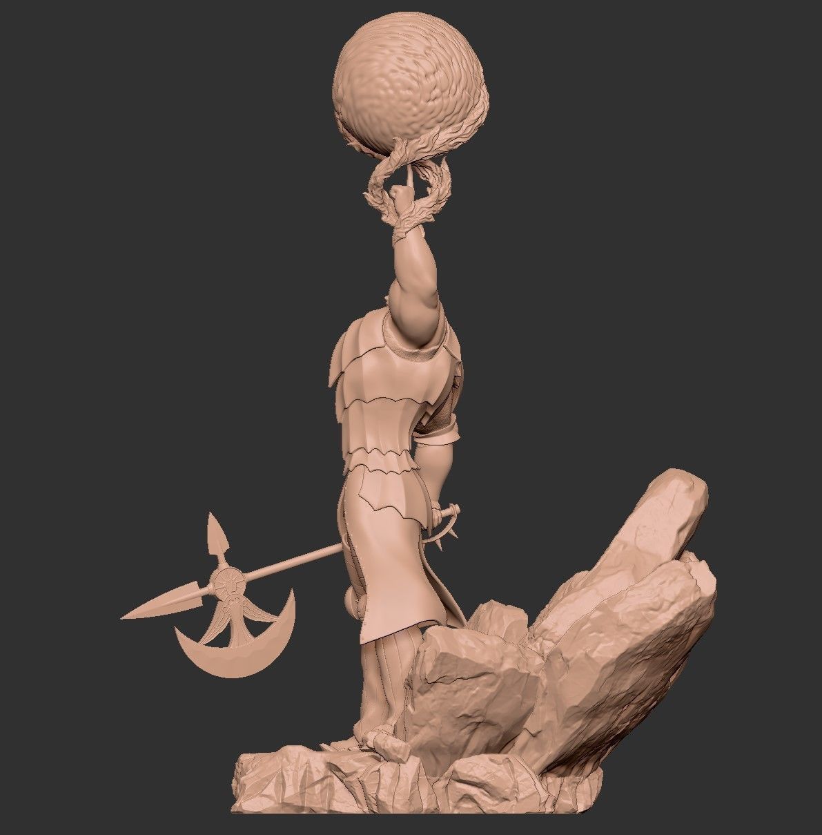 Escanor Statue - Seven deadly sins Anime - Fan art 3D print model_12