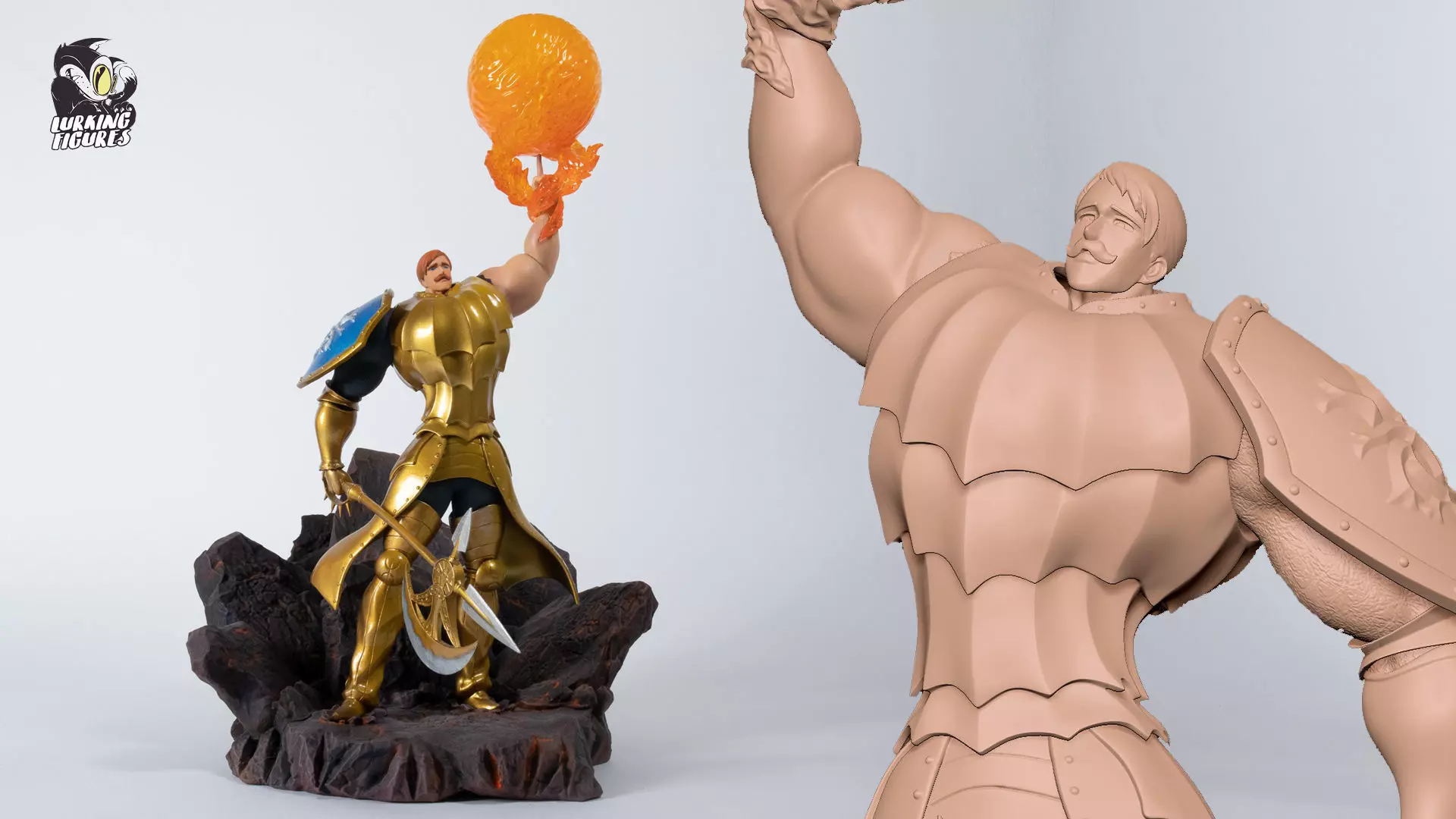 Escanor Statue - Seven deadly sins Anime - Fan art 3D print model_0