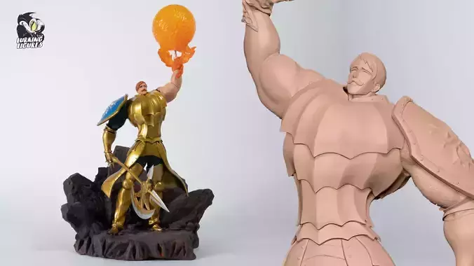 Escanor Statue - Seven deadly sins Anime - Fan art 3D print model