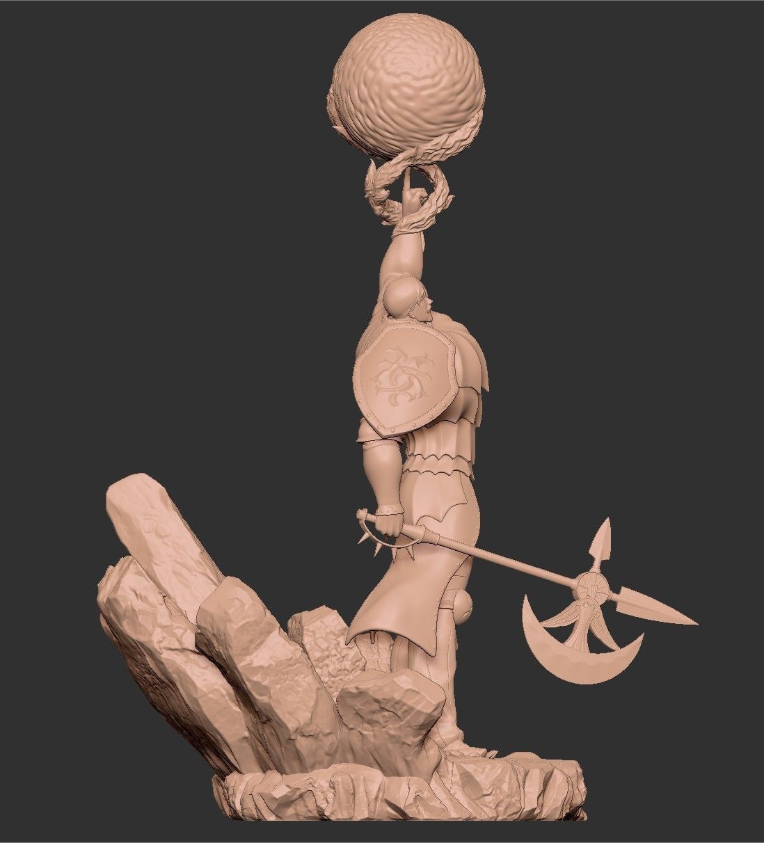 Escanor Statue - Seven deadly sins Anime - Fan art 3D print model_10