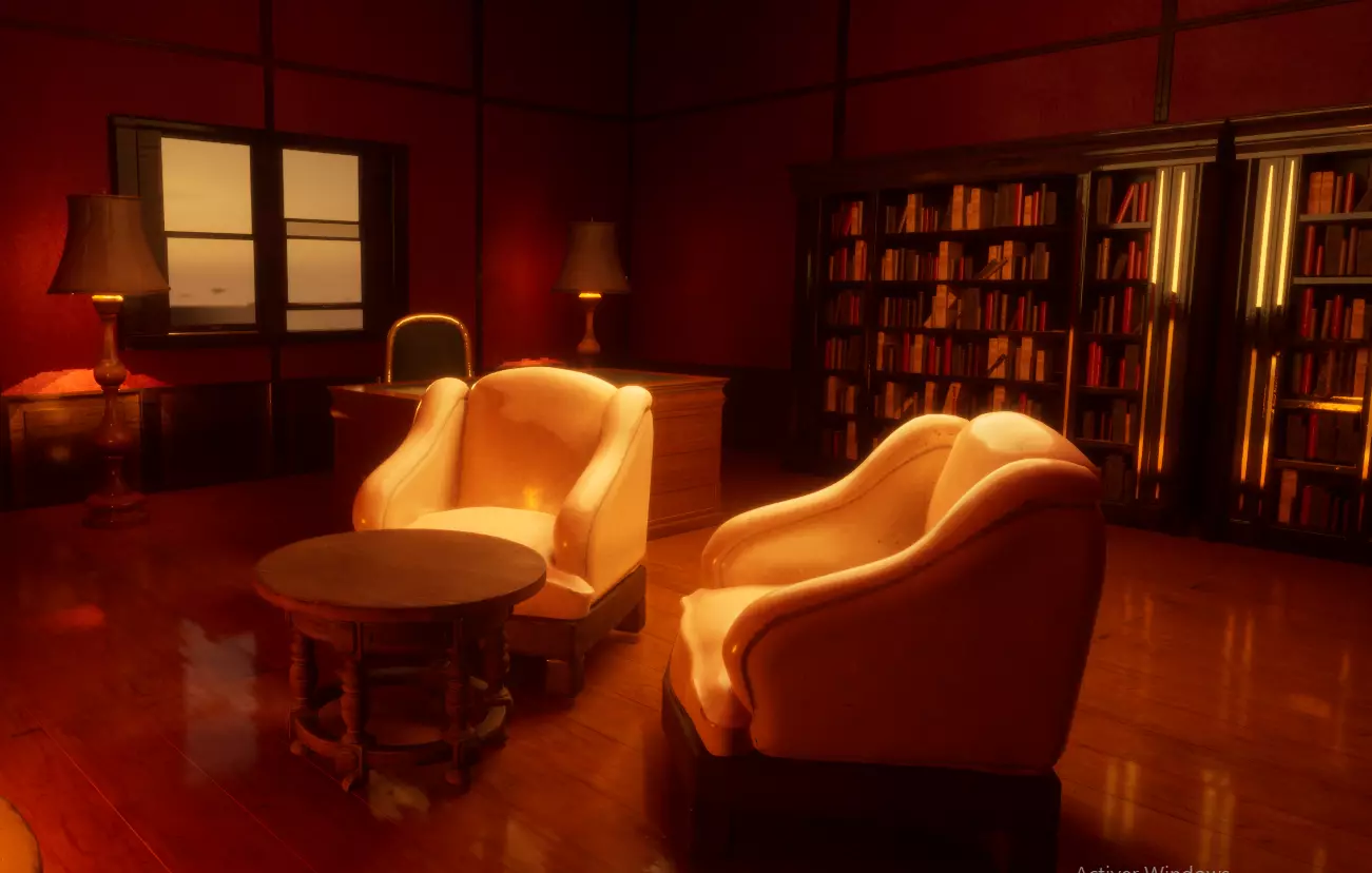 Seat 19th century  Low-poly 3D model_0