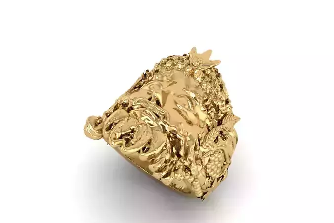 Zeus Greek God Head Ring R 187