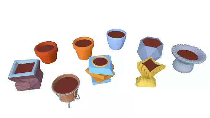 Cartoon Flower Pots