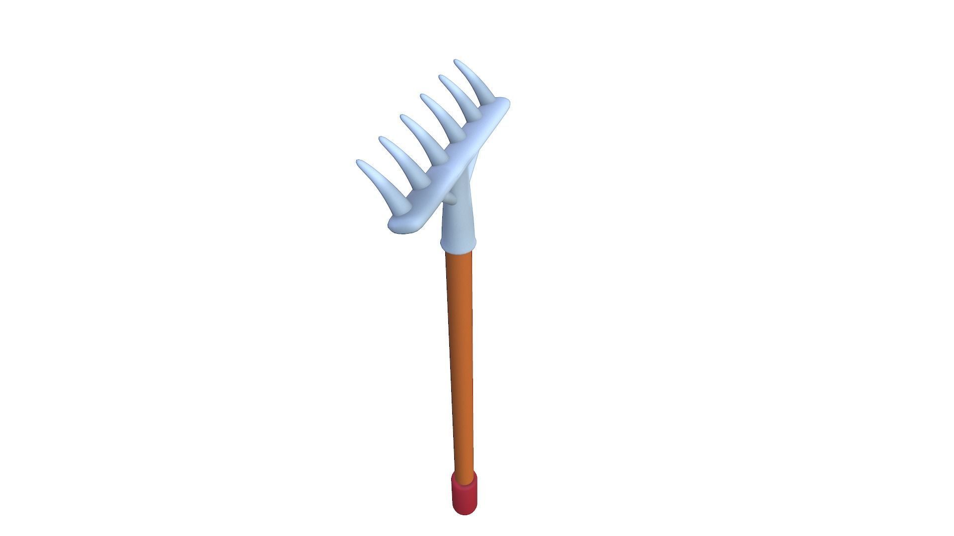 Cartoon Harrow Low-poly 3D model_2
