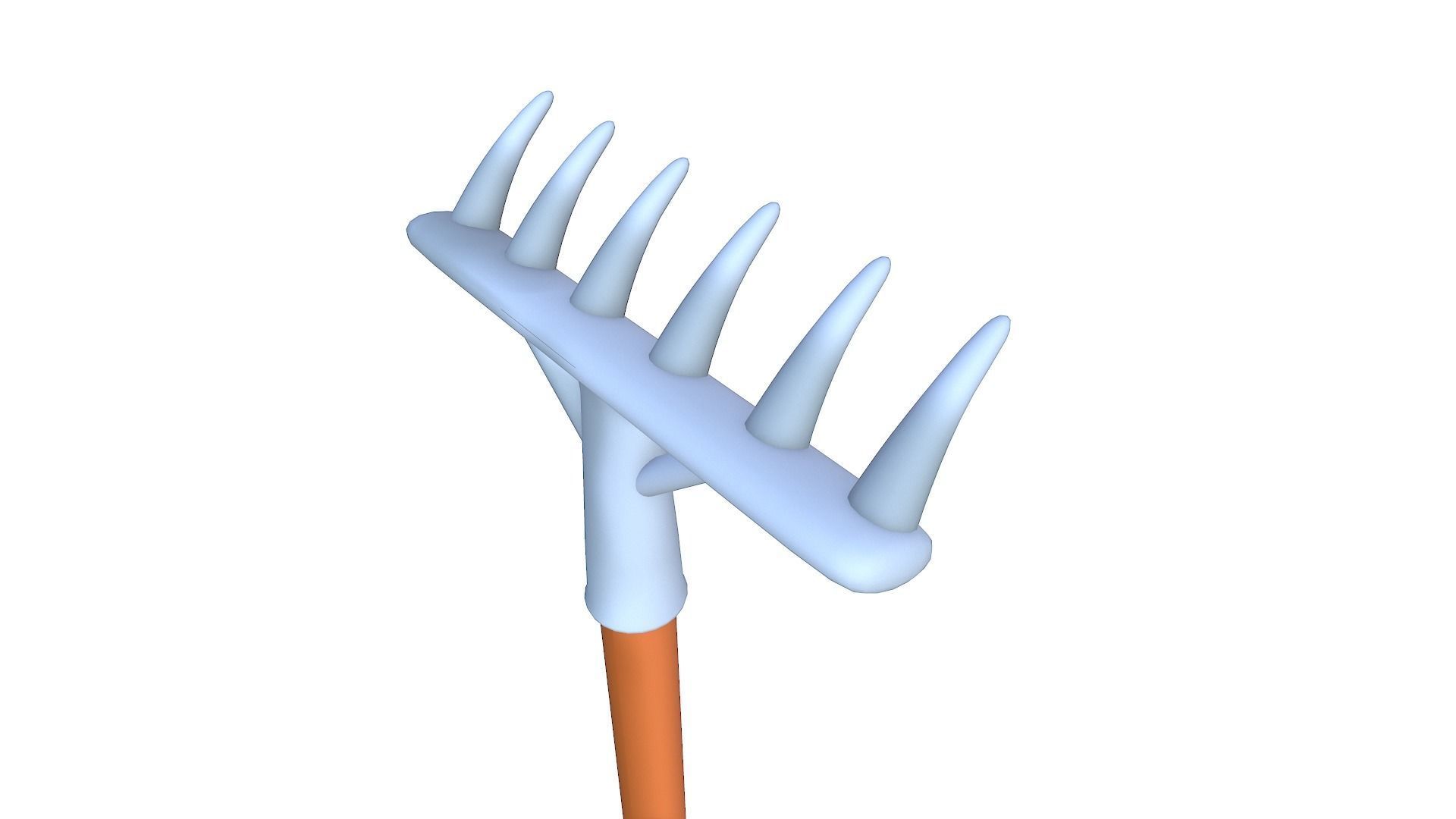 Cartoon Harrow Low-poly 3D model_4