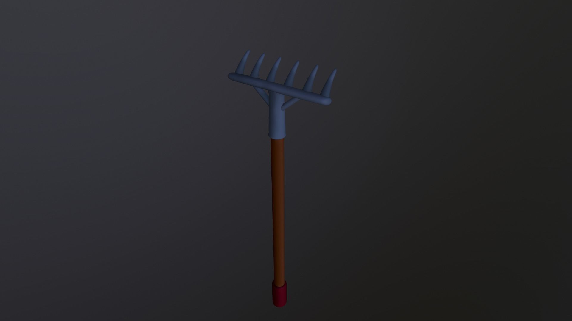 Cartoon Harrow Low-poly 3D model_7
