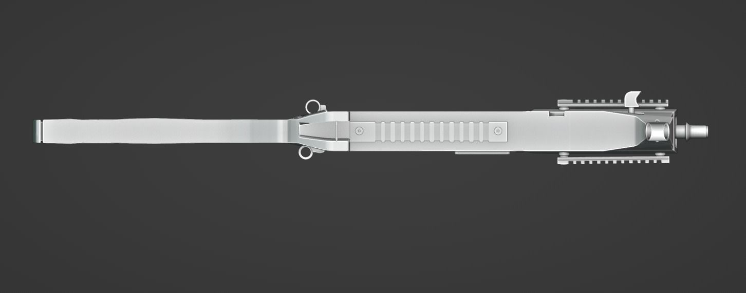 smg45 gun Low-poly 3D model_6