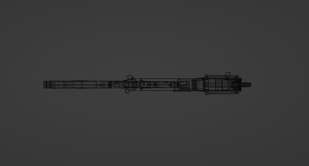 smg45 gun Low-poly 3D model_7